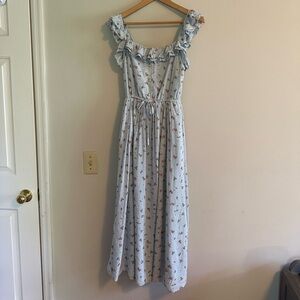 Gal Meets Glam Patricia Dress Light Blue floral